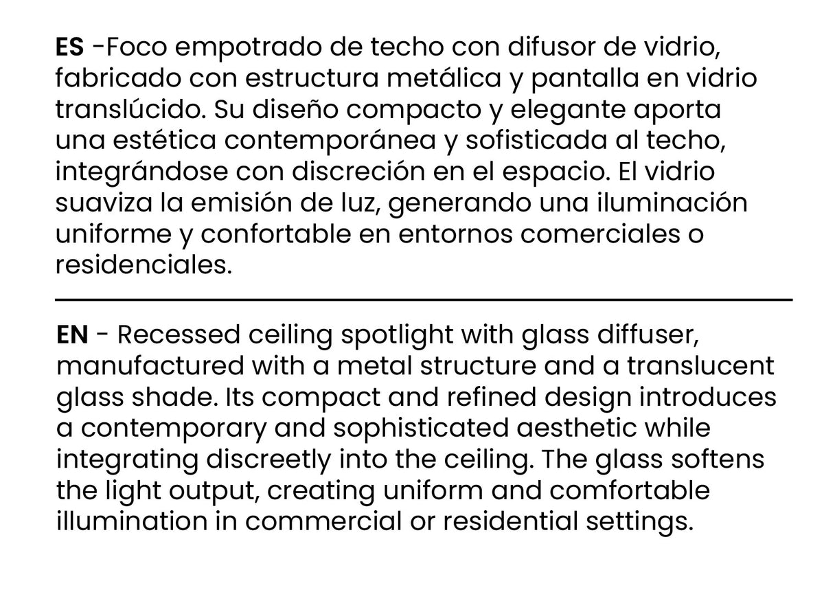 Foco Empotrable Glass - T0304