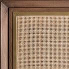 Armario de madera de mango y ratán Galdana