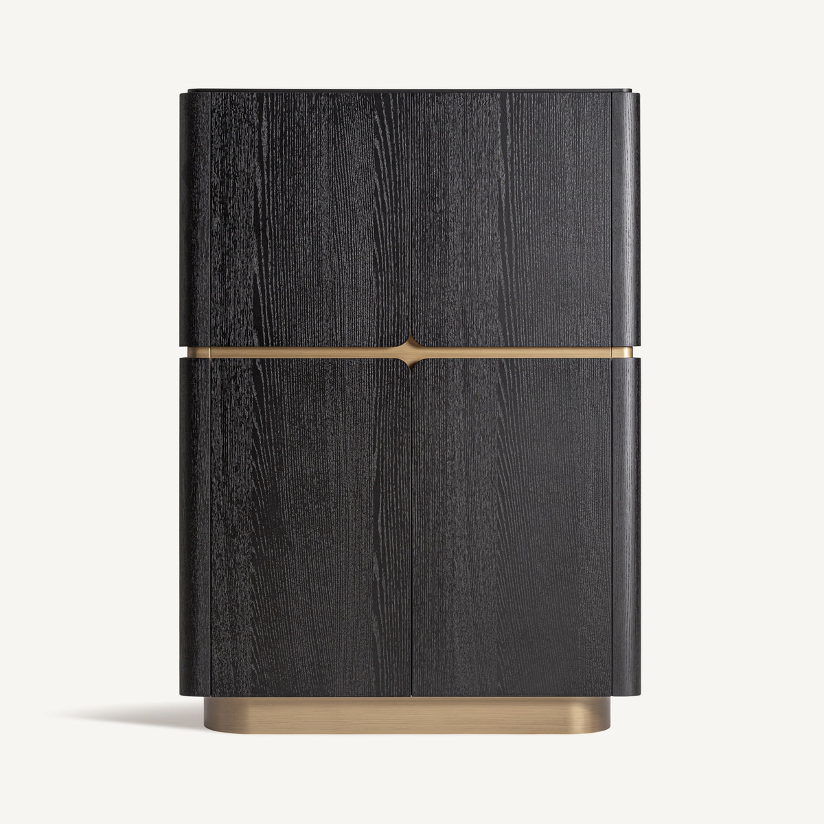 Armario de madera negra y cristal Ferreries