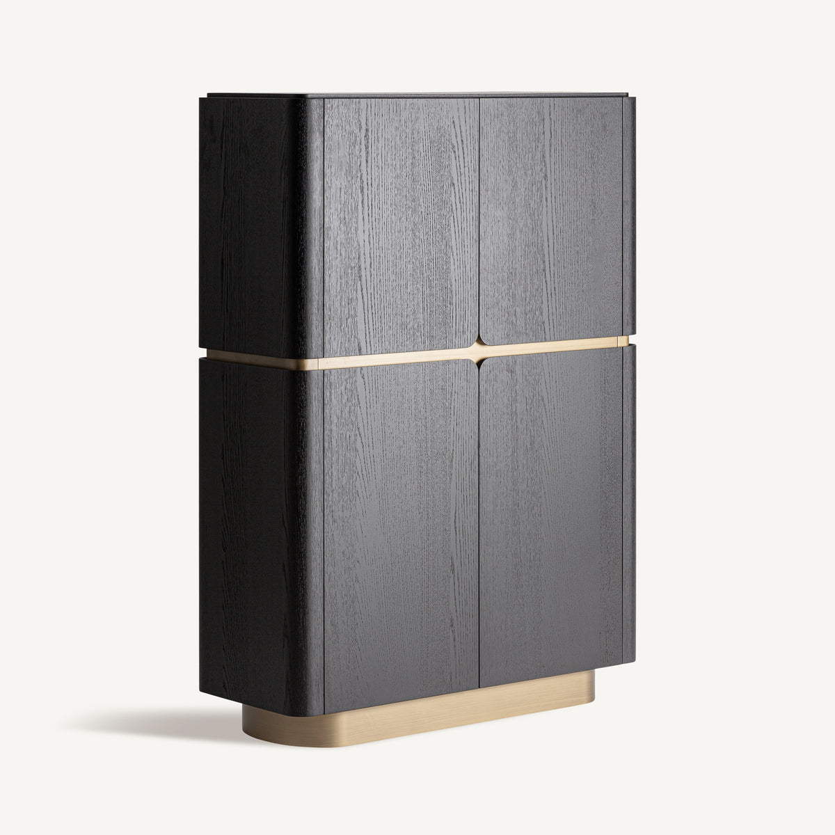 Armario de madera negra y cristal Ferreries