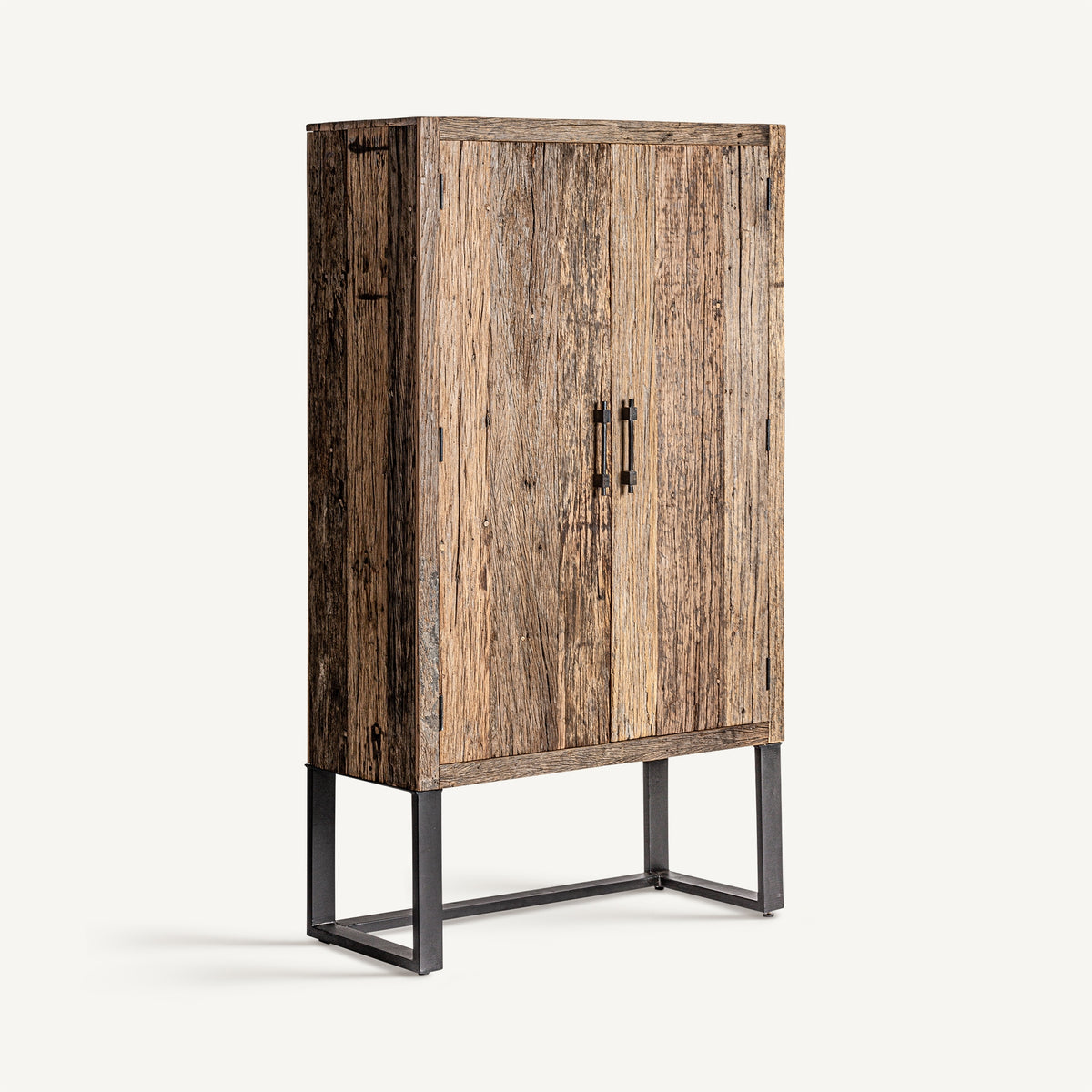 Armario de madera recuperada y metal Sóller 107 cm