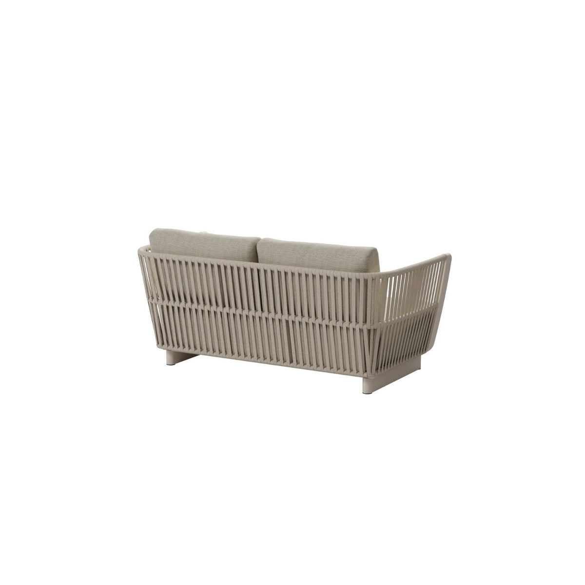 Sofá de exterior de cuerda y aluminio claro 160 Viveiro