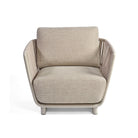 Sillón de exterior de cuerda y aluminio claro Ribadeo
