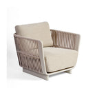Sillón de exterior de cuerda y aluminio claro Ribadeo