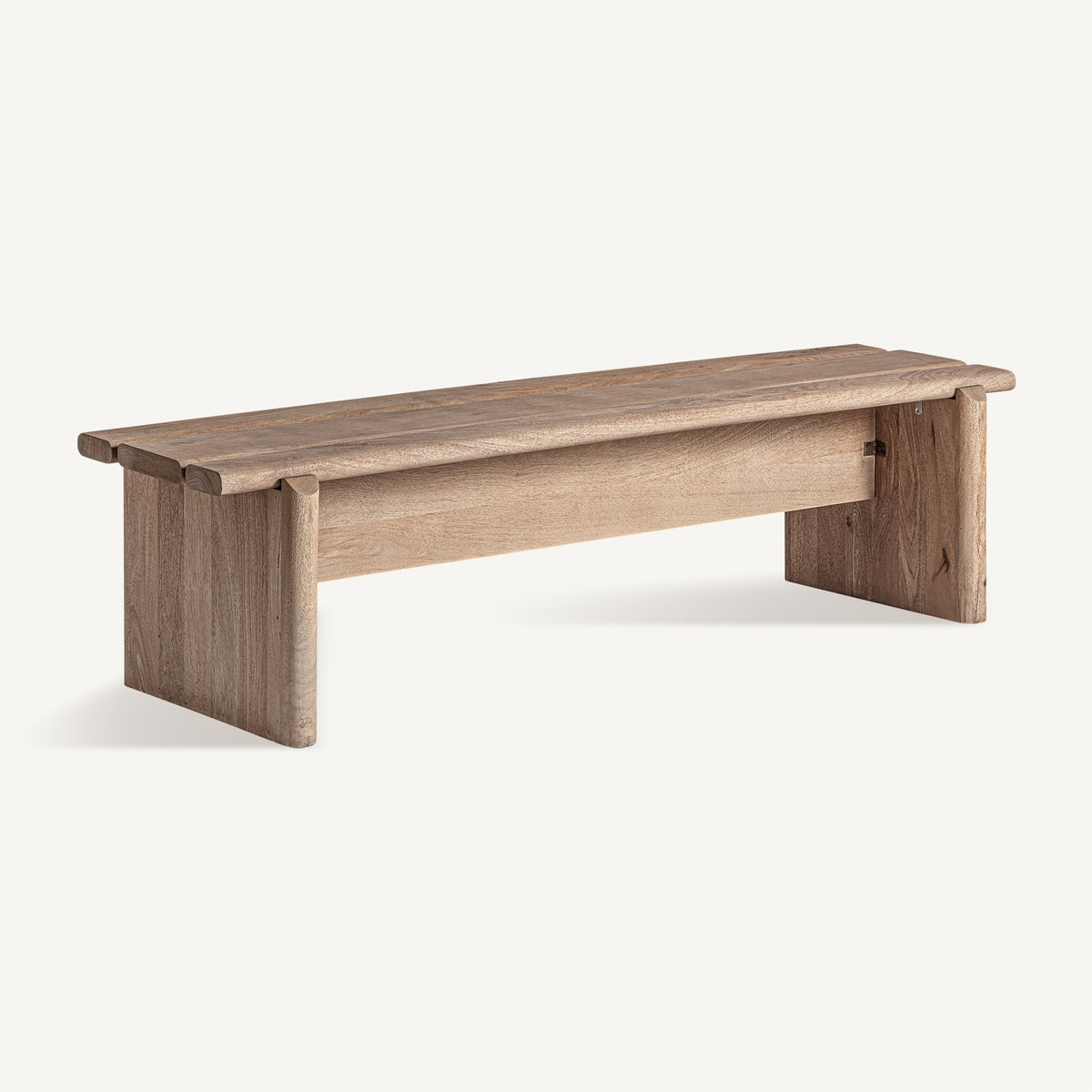 Banco de madera de mango claro Pregonda