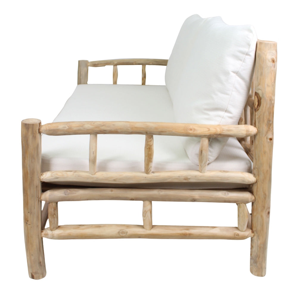 Banco de madera tropical con cojines Albireo