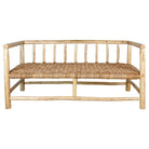 Banco de madera tropical y fibra natural Abel