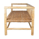 Banco de madera tropical y fibra natural Abel
