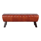 Banco de madera y piel Marthe