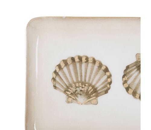 Bandeja Portallaves Rectangular de Hierro Conchas - pino_y_jacaranda