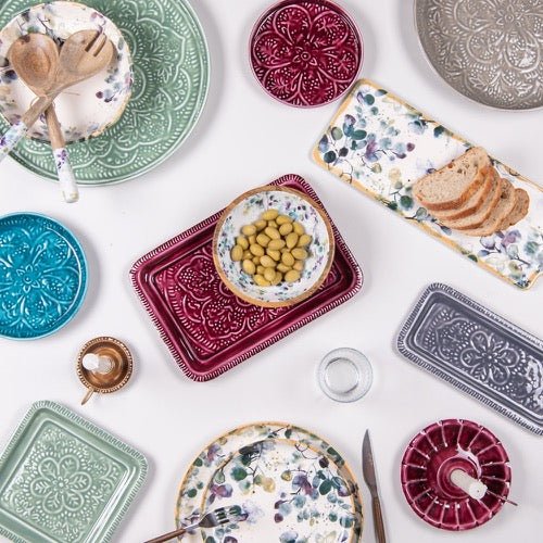 Bandeja Rectangular de Metal Mandala - pino_y_jacaranda