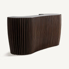 Barra de bar de acacia y mármol Llombards