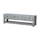 Piecero azul de olmo con 4 cajones Mingpo