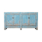 Cómoda azul de olmo con 4 puertas Zhuzhen