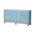 Cómoda azul de olmo con 4 puertas Kaizhen