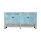 Cómoda azul de olmo con 4 puertas Kaizhen
