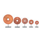 Set de 5 discos decorativos de piedra naranja Cornalina