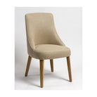 Silla de roble y lino beige Salares