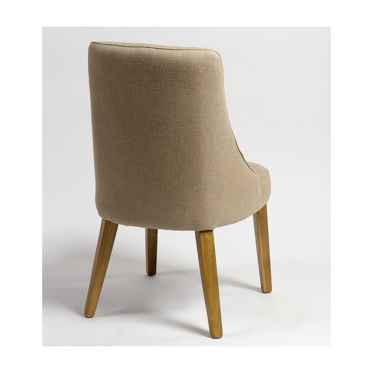 Silla de roble y lino beige Salares