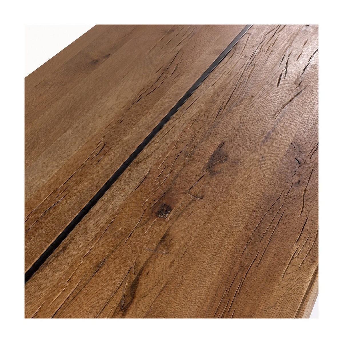 Mesa de comedor de roble y hierro 300 cm Cuevas