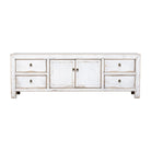 Piecero blanco de olmo con 4 cajones y 2 puertas Kailing