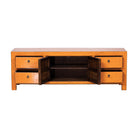 Piecero naranja de olmo con 4 cajones y 2 puertas Adormidera