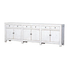 Cómoda blanca de pino con 6 cajones y 6 puertas Huajin