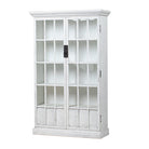 Vitrina blanca de pino con 2 puertas Tirón