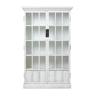 Vitrina blanca de pino con 2 puertas Tirón