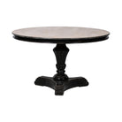 Mesa de comedor redonda negra de pino Machichaco