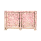 Cómoda antigua rosa de pino con 2 puertas Mingrui