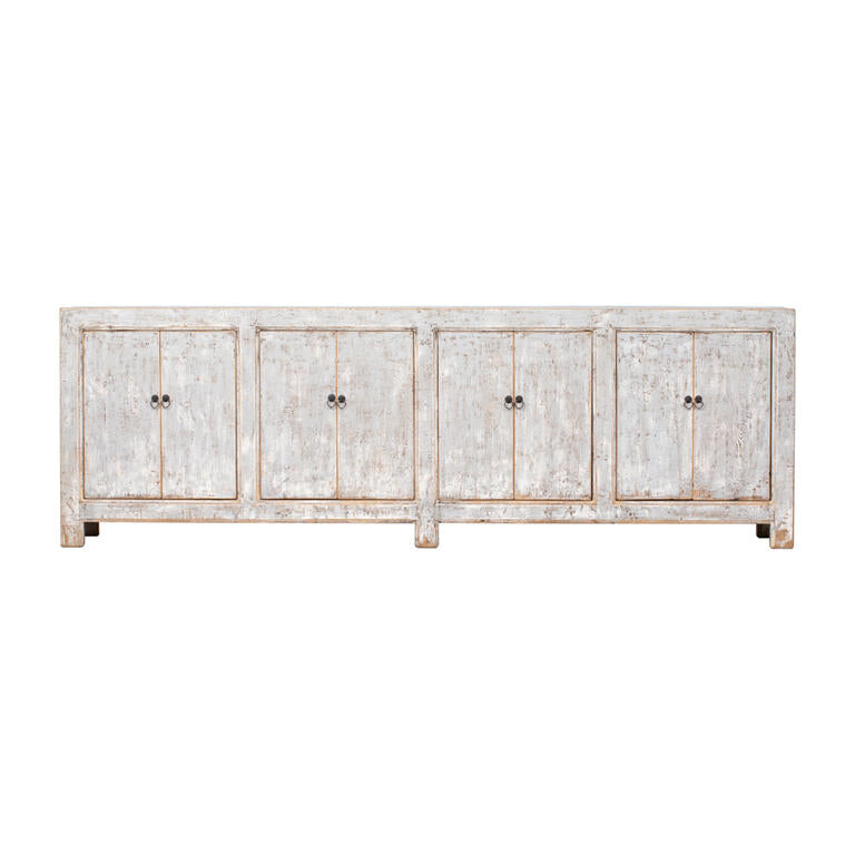 Cómoda gris de pino con 8 puertas Wenfeng