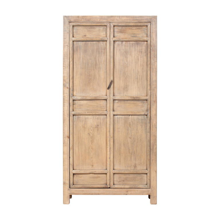 Armario antiguo natural de pino con 2 puertas Adaja