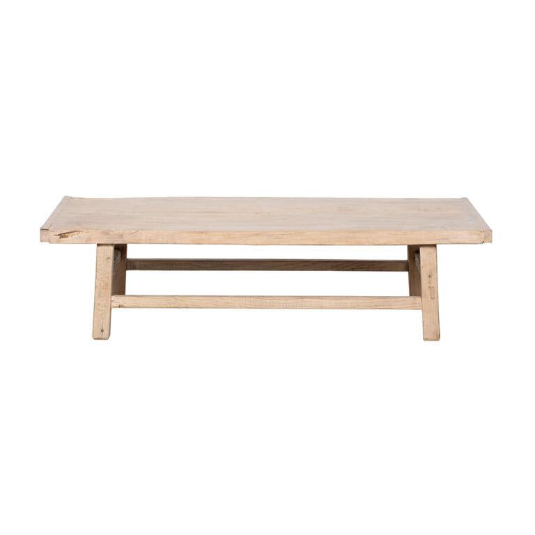 Mesa de centro natural de pino Meian