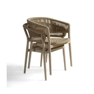 Silla de comedor de exterior de cuerda y aluminio Betanzos