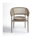 Silla de comedor de exterior de cuerda y aluminio Betanzos