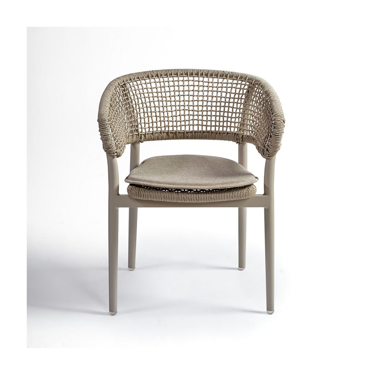 Silla de comedor de exterior de cuerda y aluminio Betanzos