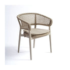 Silla de comedor de exterior de cuerda y aluminio Betanzos