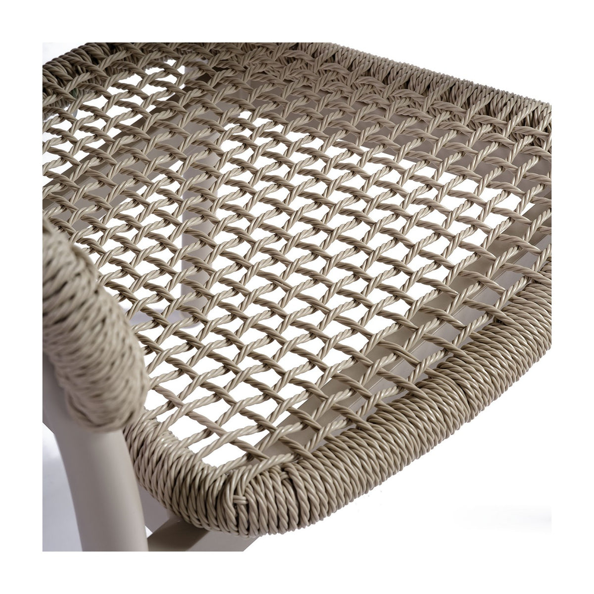 Silla de comedor de exterior de cuerda y aluminio Betanzos