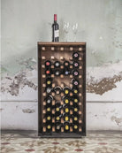 Botellero de teca reciclada y hierro Wine