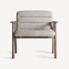 Butaca de olmo y tapizado beige Alcossebre