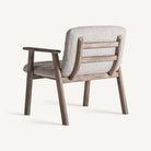 Butaca de olmo y tapizado beige Alcossebre