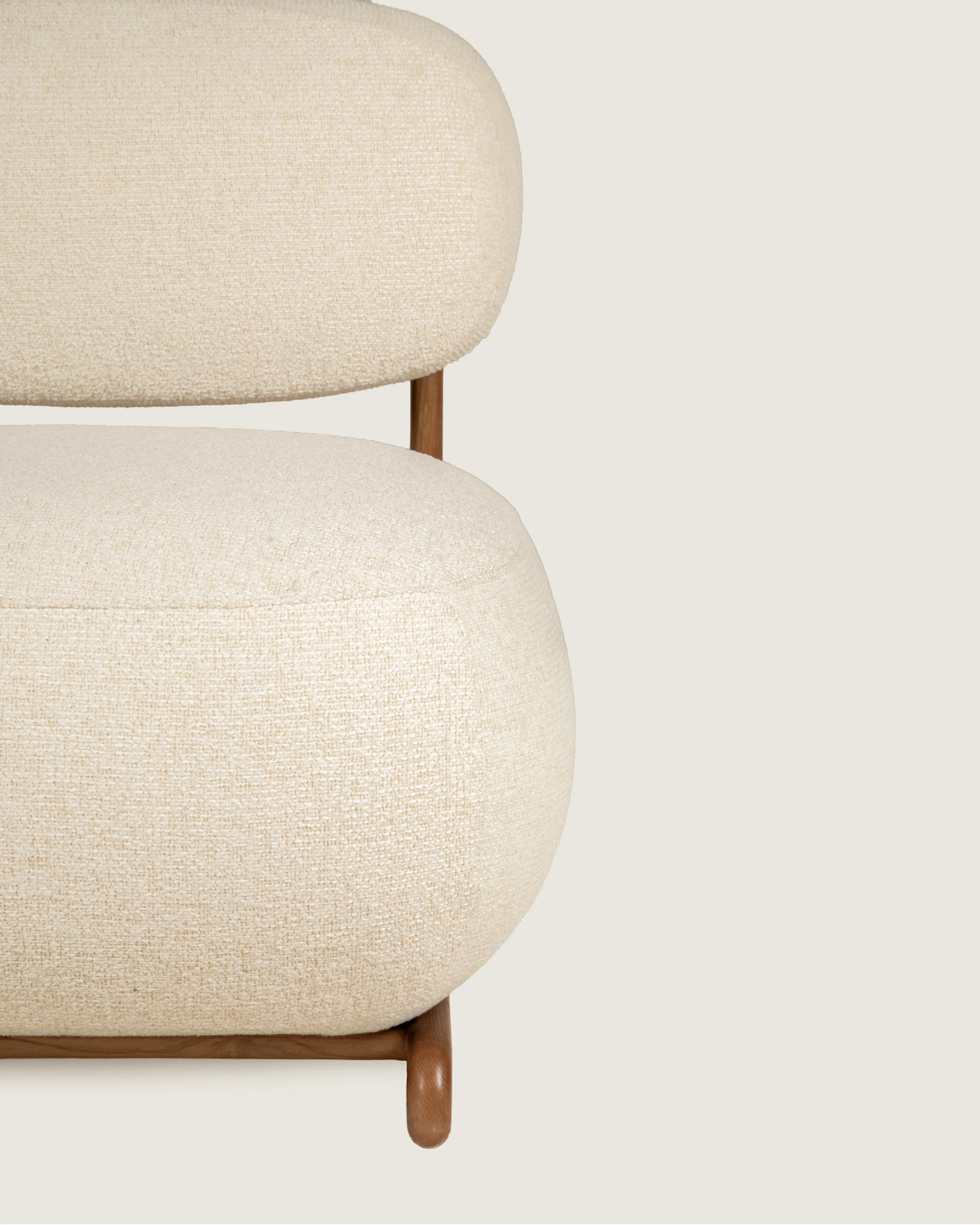 Butaca Mare Nogal Dolmen Creme