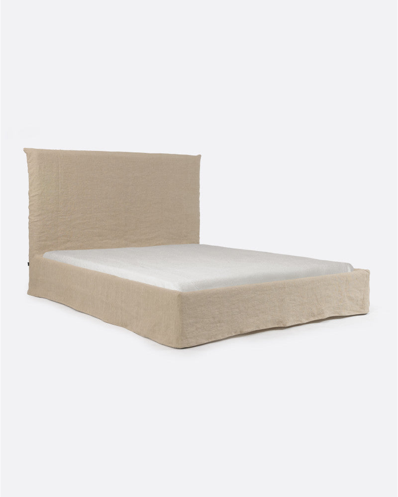Cama con funda de lino Beethoven
