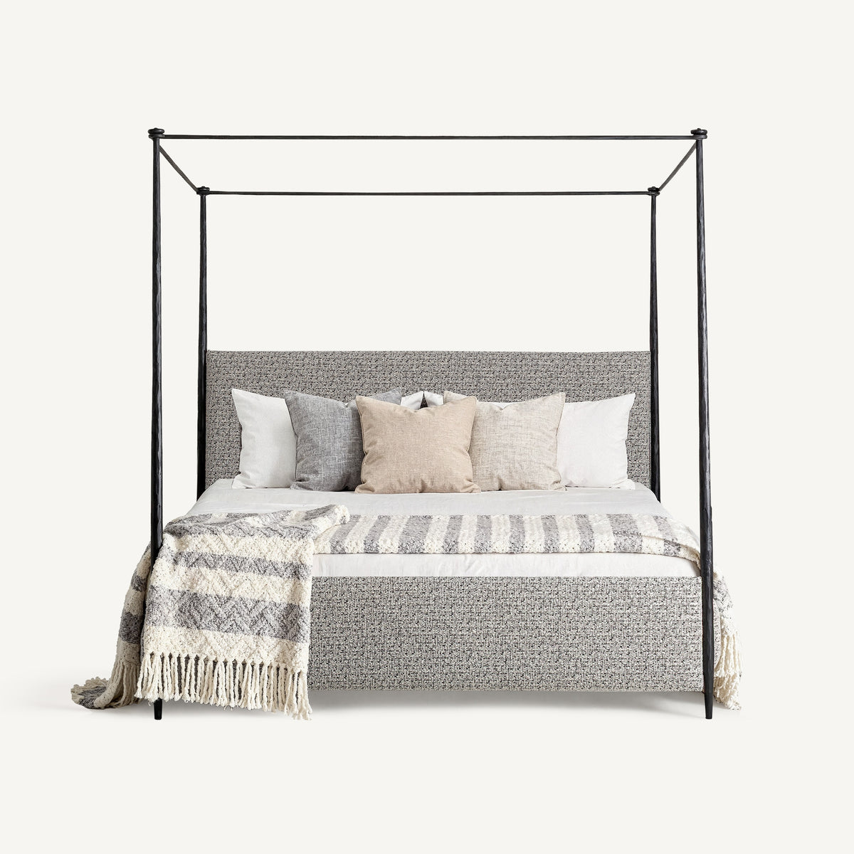 Cama de hierro con dosel Varques