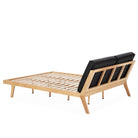 Cama de madera y piel sintética Óbidos