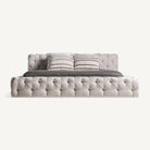 Cama tapizada beige Alcaufar