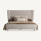 Cama tapizada gris Binigaus