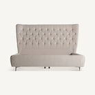 Cama tapizada gris Binigaus