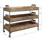 Carro de madera de mango y metal Claudio